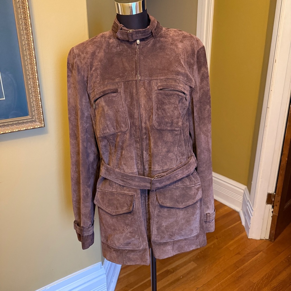 Danier Chocolate Suede Outerwear